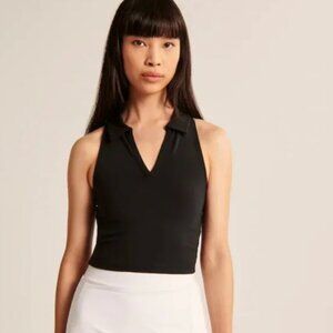 Abercrombie & Fitch Black Polo Top